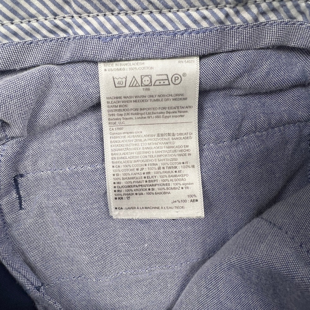 Banana Republic Emerson Shorts Mens 33 Blue Chino Cotton Casual Prep Summer - Picture 6 of 14